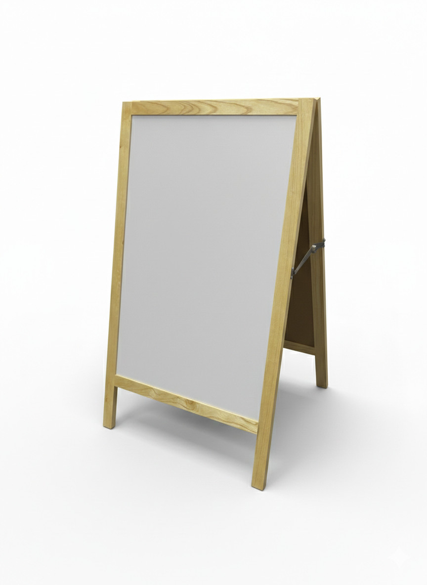 A Frame Sign / Sidewalk Sign- Heavy Solid Wood, Indoor Or Outdoor.