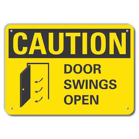 Lyle Lcu3-0124-Np_14X10 Caution Sign, 10 In H, 14 In W, Plastic, Horizontal