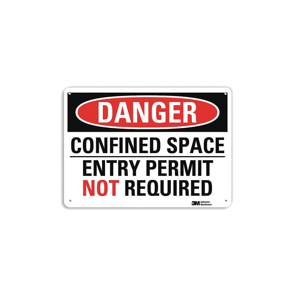 LYLE U3-1208-NA_10x7 Danger Sign,7 in x 10 in,Aluminum 461X32