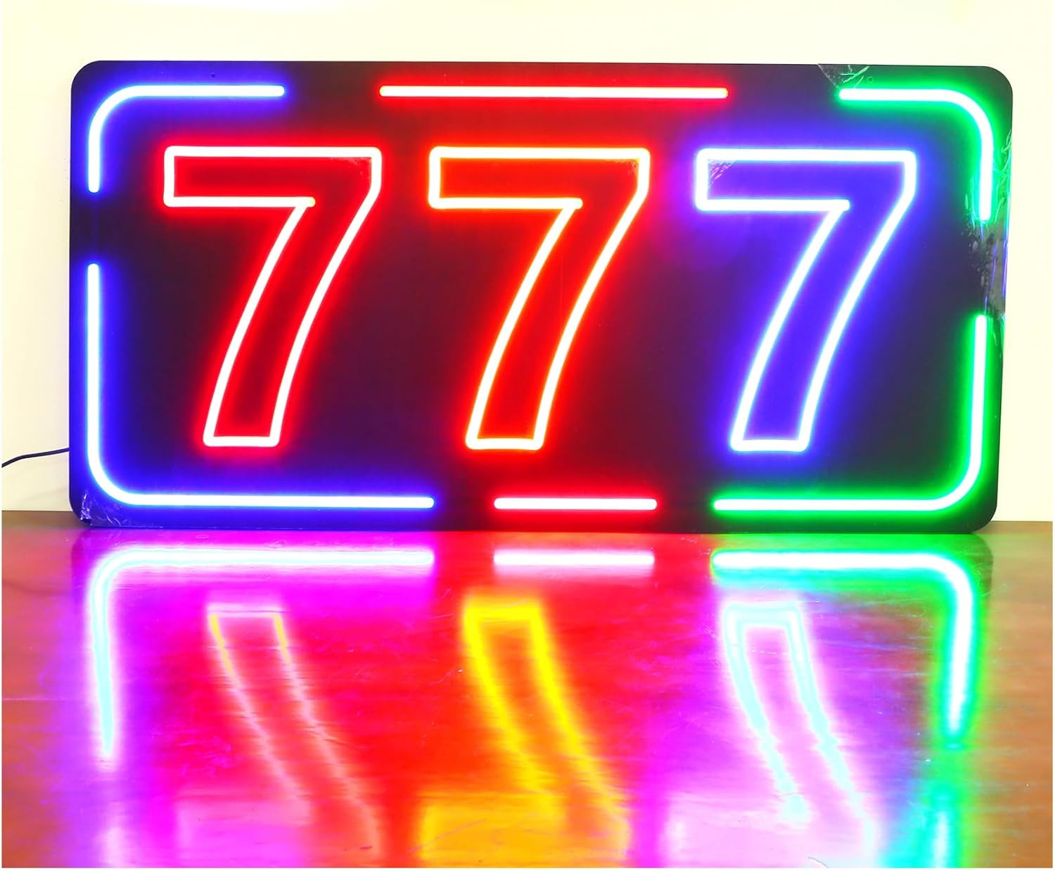Extra Large 35″x18″ LED 777 Sign – Bright, Unique Design for Retail Shops