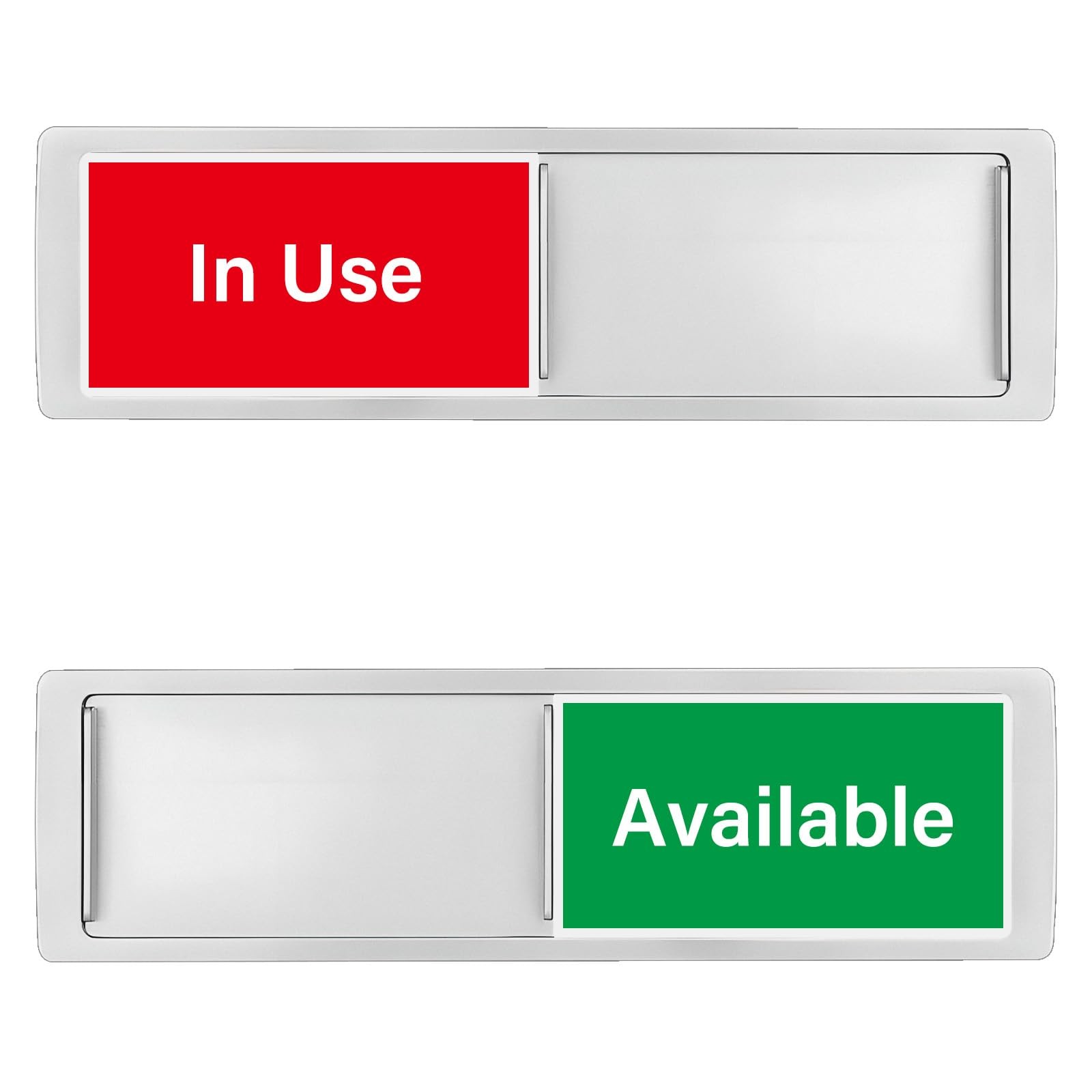 Silver 7×2 Inch In Use Available Sign Vacant Occupied Slider Door Home Office