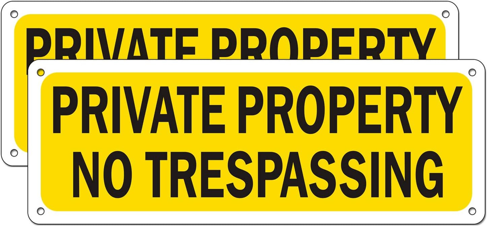 No Trespassing Private Property Sign Aluminum Metal for House Business Fence