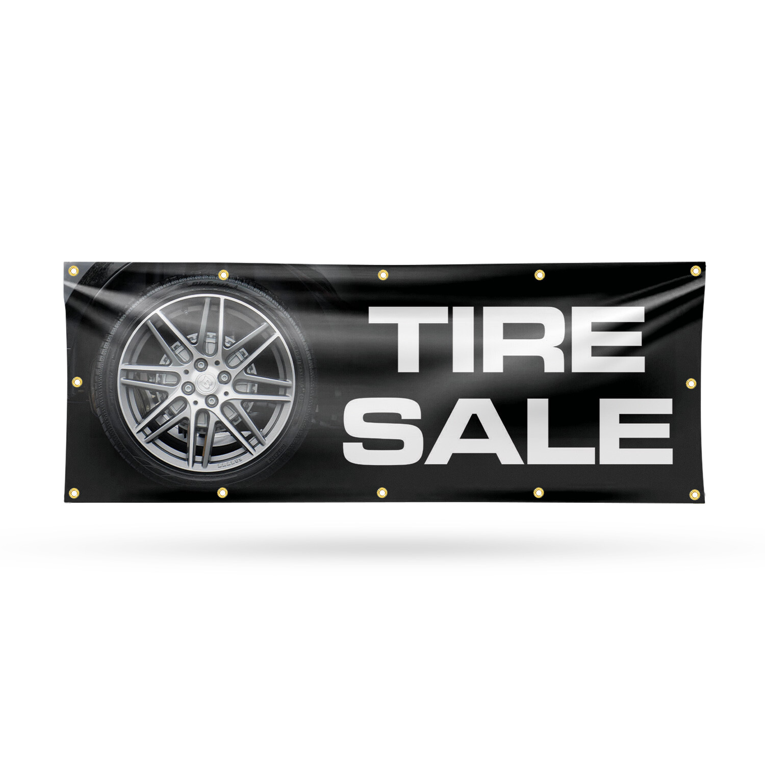 Tire Sale 13 oz Vinyl Banner Sign with Metal Grommets Heavy-Duty Single-Sided