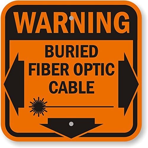 – K-9713-HI-12×12 3M High Intensity Grade Reflective Sign, Legend “Buried Fib…