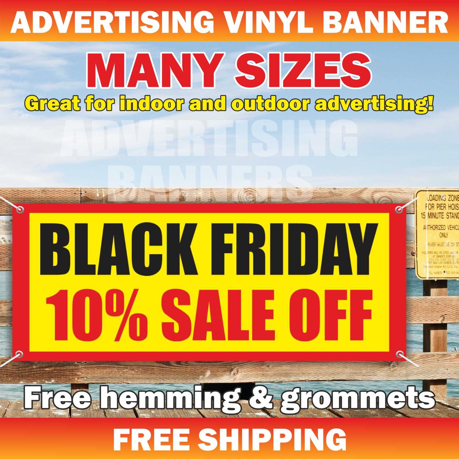 BLACK FRIDAY SALE Advertising Banner Vinyl Sign Clearance Discount Big Save %Off