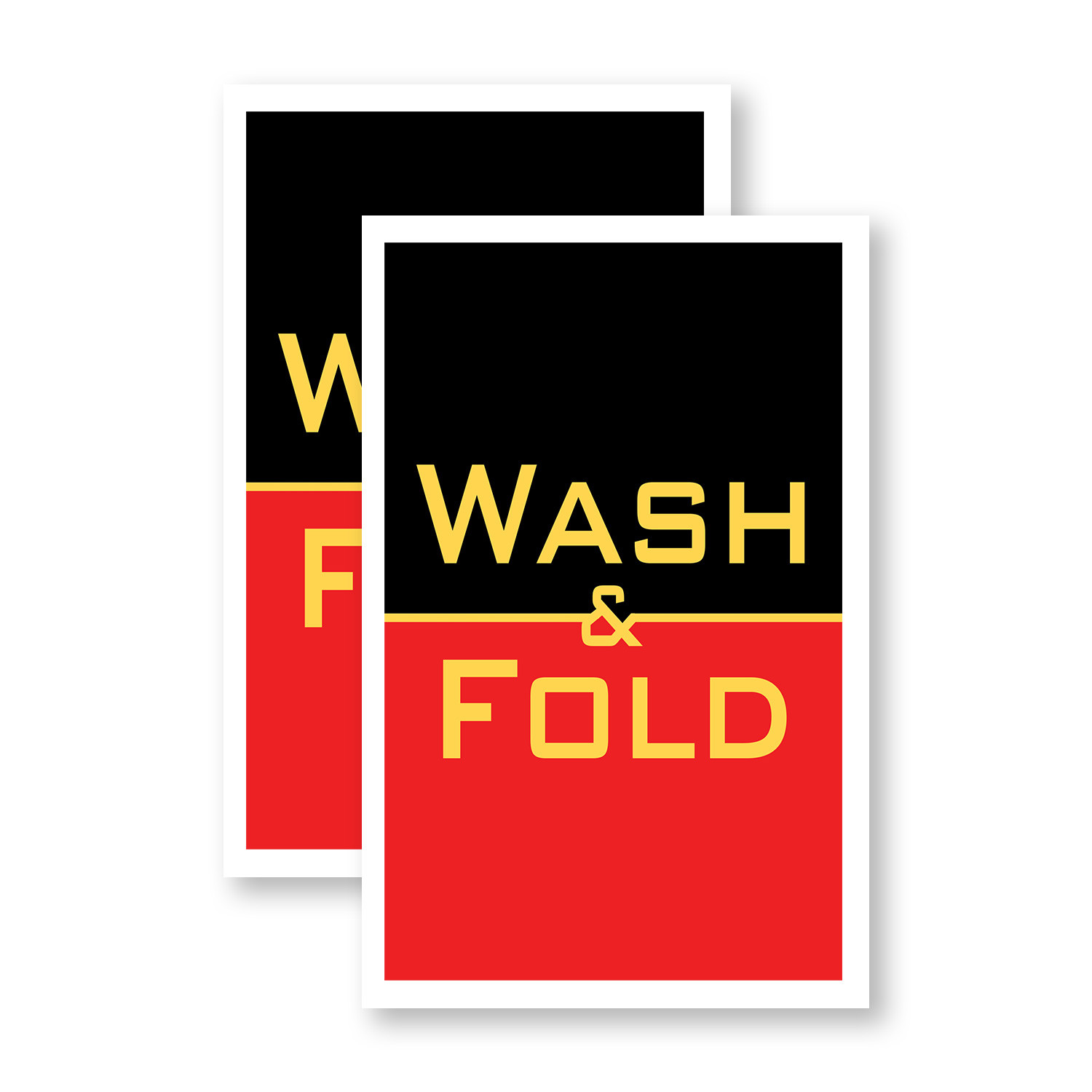 Wash And Fold Heavy Duty A-Frame Sidewalk Sign Laundry Service Reliable Quick