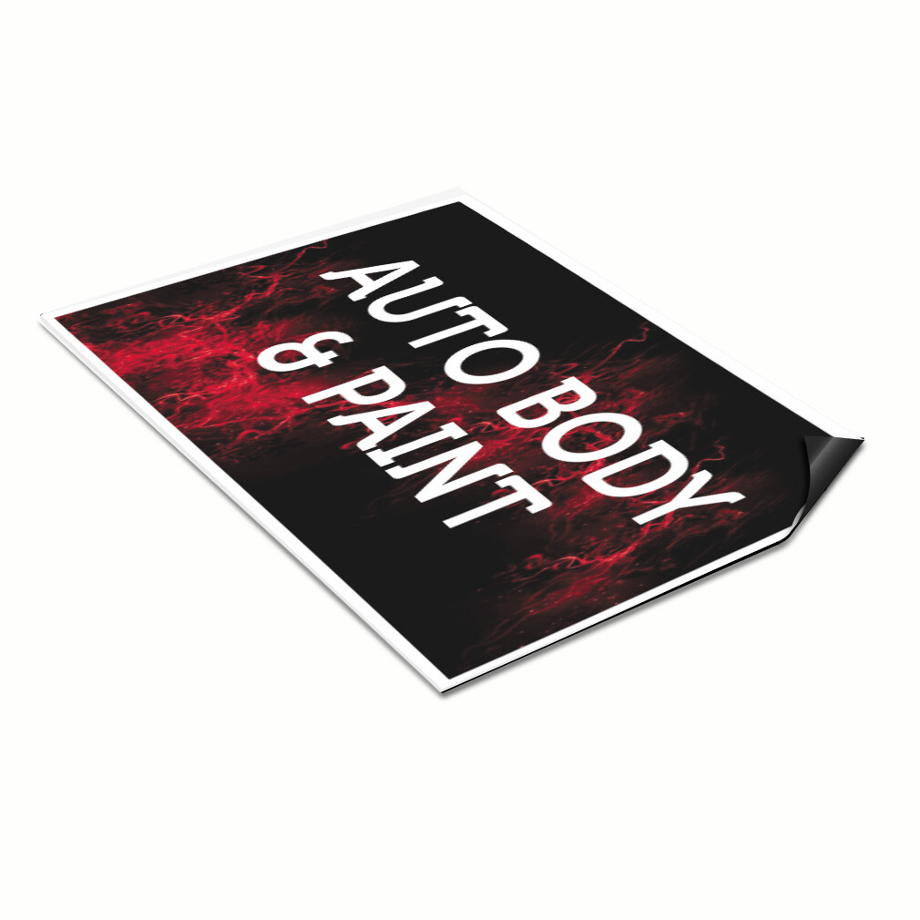 Car Magnet Set of 2 Auto Body & Paint Auto Car Vehicle Industrial Sign