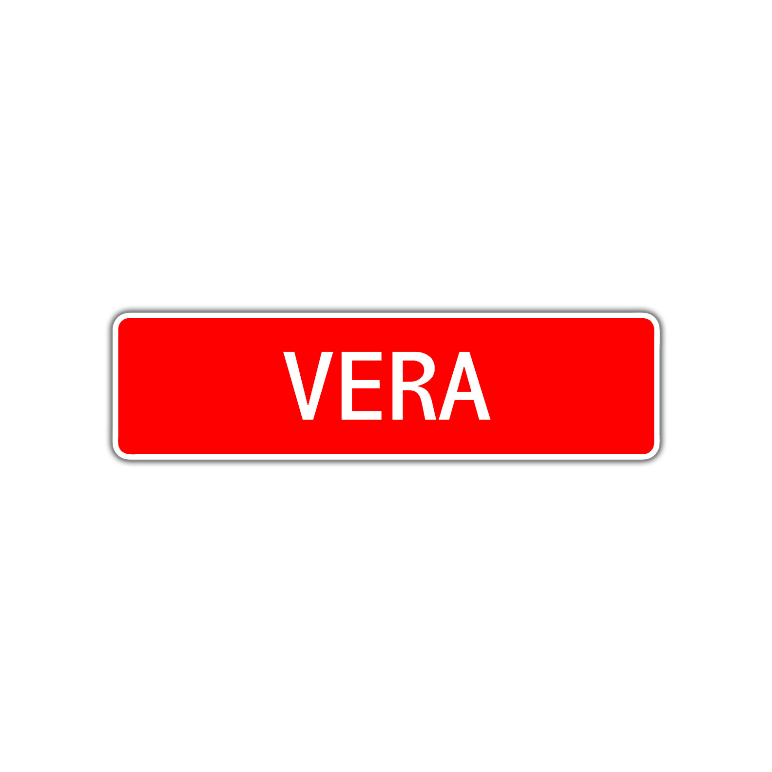 Vera Girls Name Letter Printed Label Wall Art Decor Novelty Aluminum Metal Sign
