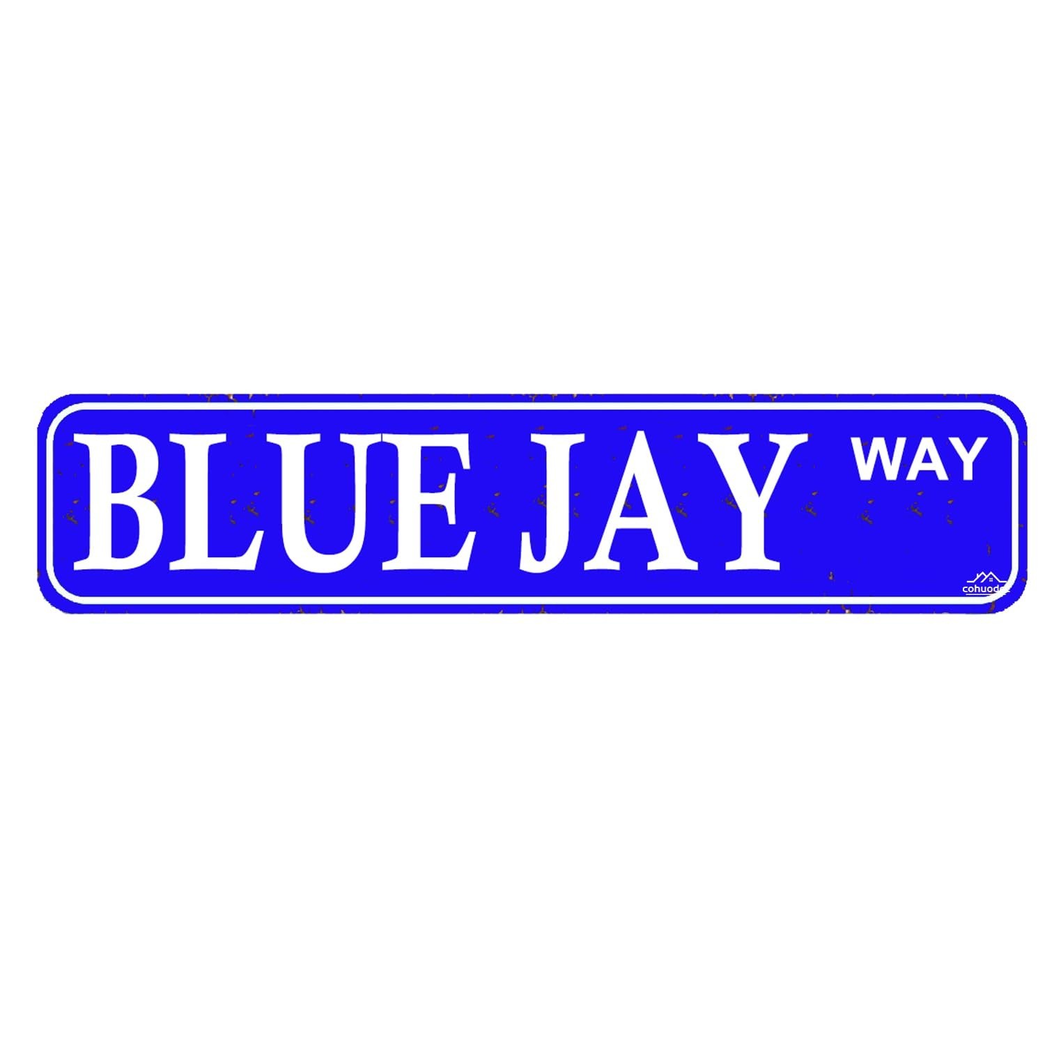 Blue Jay Way Street Sign Novelty Sign for Door Name Plate Plaque Home Patio G…