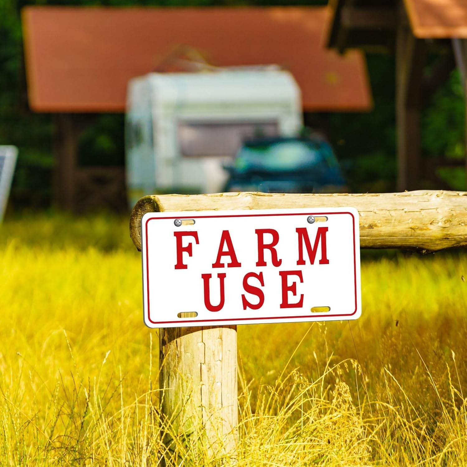 4 Pieces Farm Use ID Tag Sign Aluminum Reflective Sign Rust Free Farm Use Pla