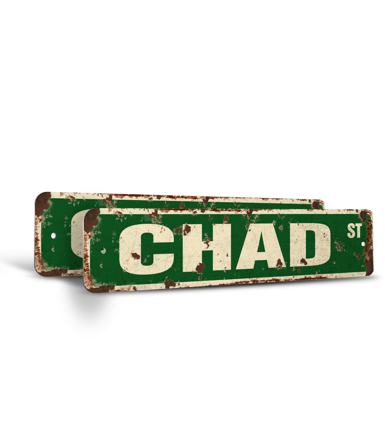CHAD Vintage Style Rustic Street Sign Childrens Name Room Metal Road Sign