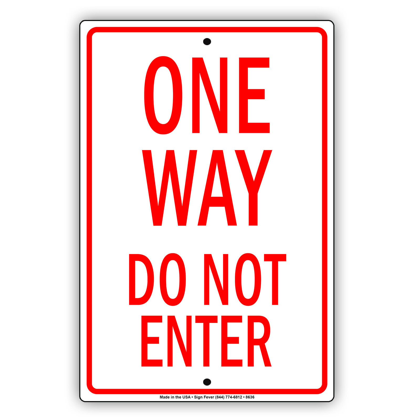 One Way Do Not Enter Street Traffic Wall Art Novelty Notice Aluminum Metal Sign