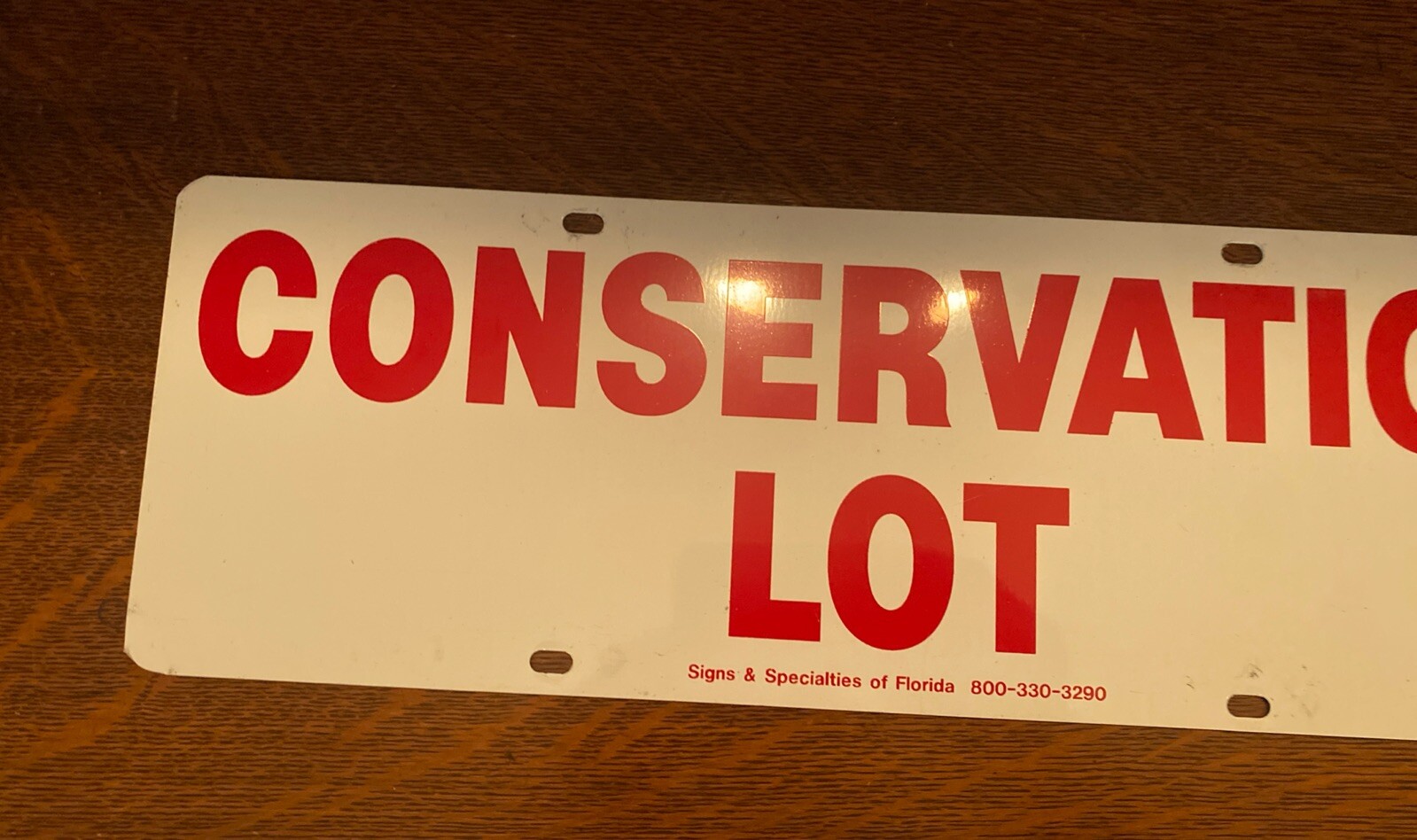 CONSERVATION LOT Metal 2 Sided Sign 18” X 6” Sign & Specialties Of Florida