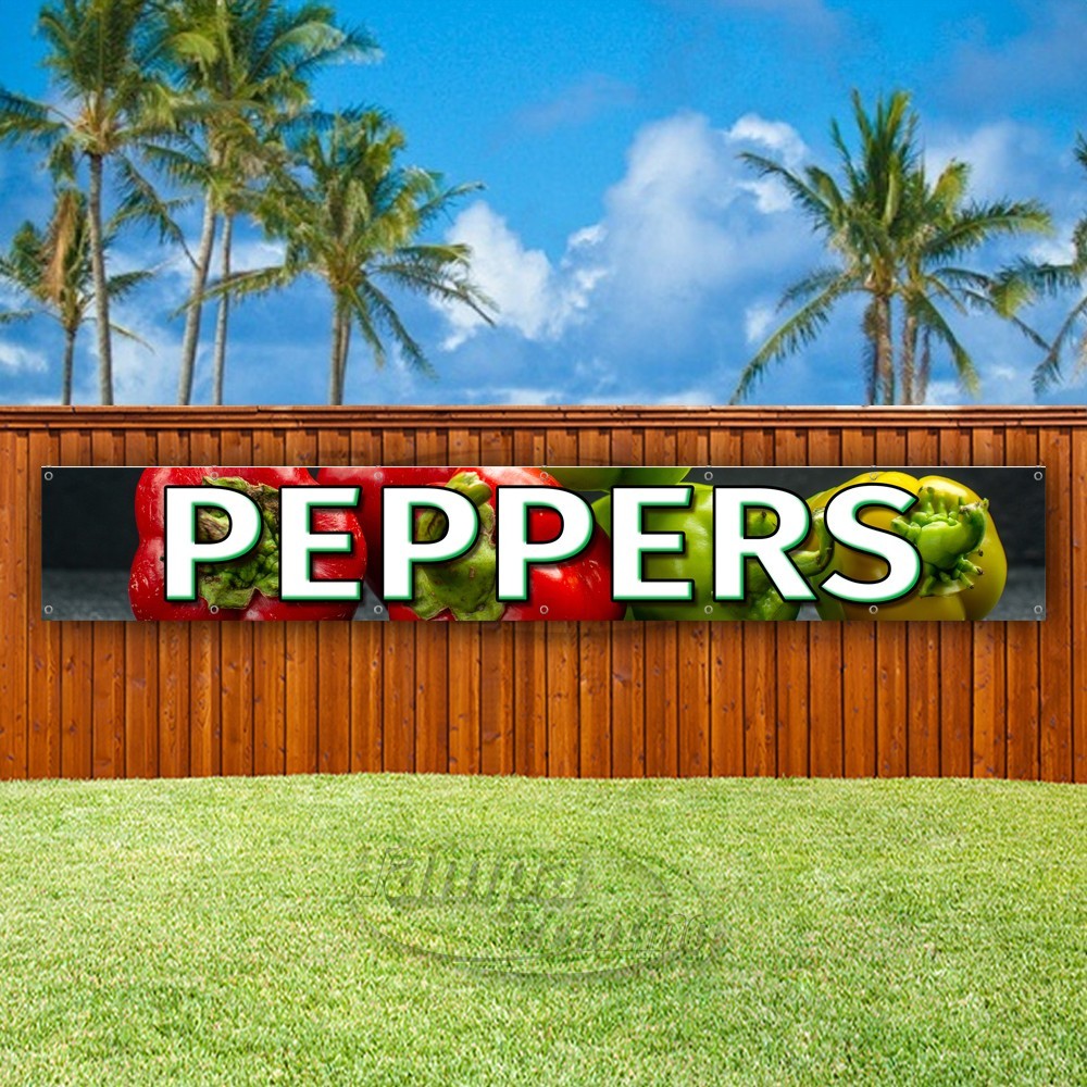 PEPPERS Advertising Vegetables Food Farm Vinyl Banner Flag Sign USA XL01880