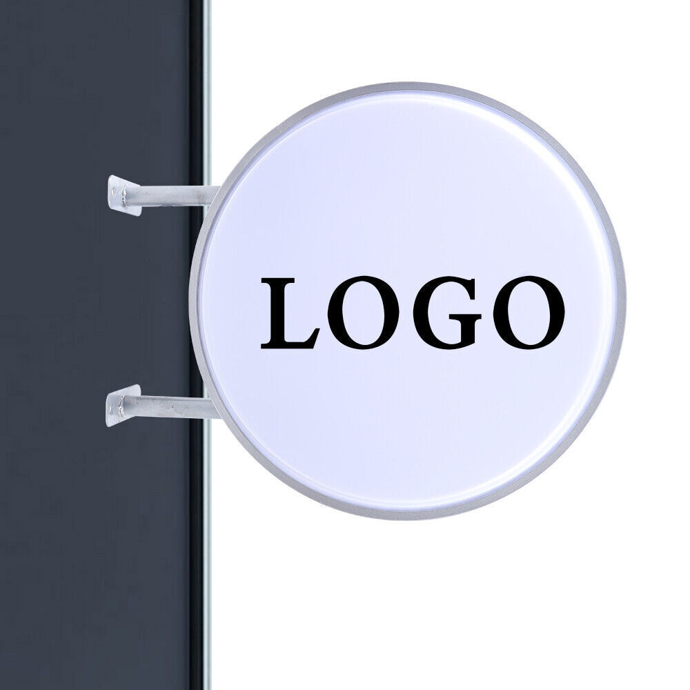 LED Light Box Round Double Sided Outdoor Advertising Illuminated Projecting Sign