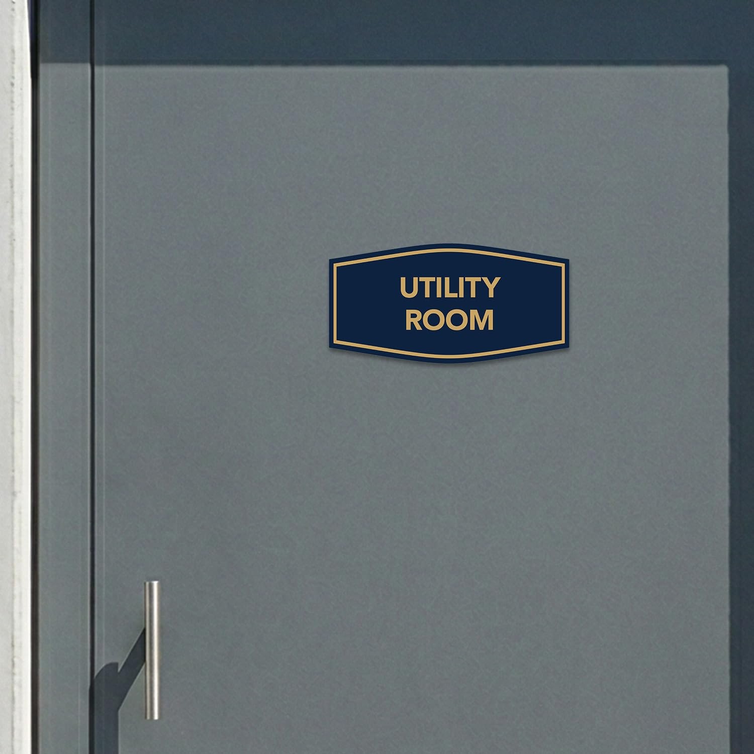 Fancy Utility Room Sign Brushed Gold Medium Wall Door Office Business Plaque