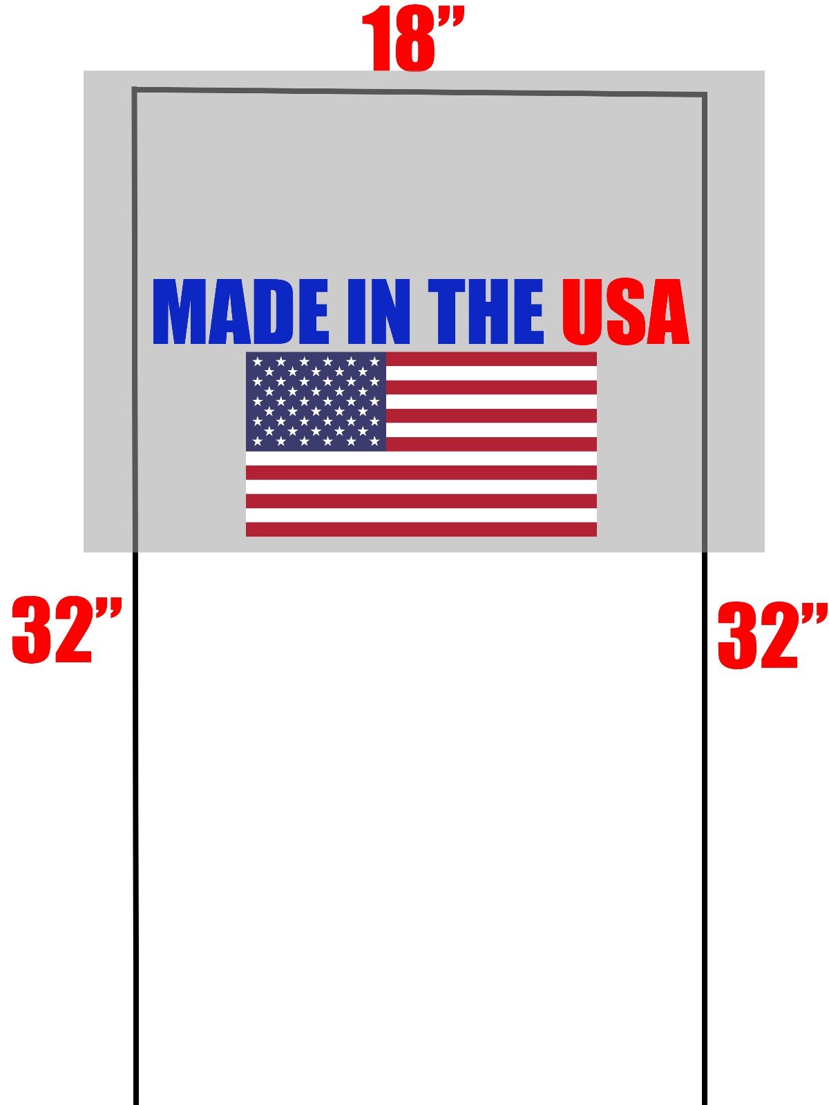 50 Heavy Duty 32×18 Yard Sale Sign Stake “U” Frame 0.148″ Shiny Galvanized Wire
