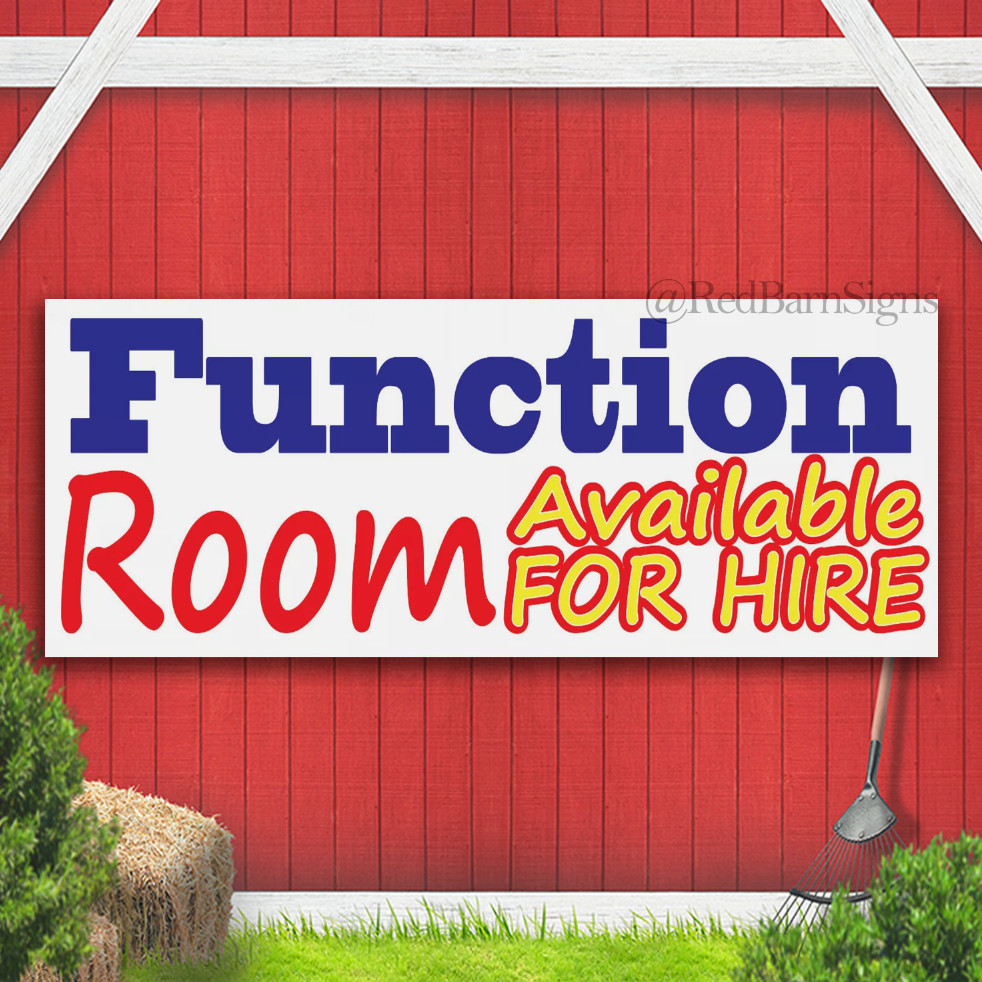 Function Room Available SIGN Banner OUTDOOR SIGN with Eyelets