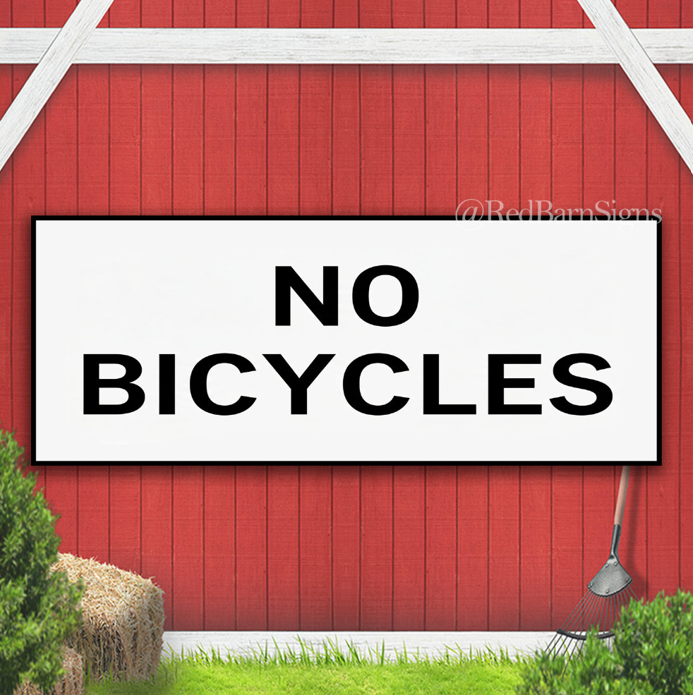 NO BICYCLES Indoor Outdoor Banner Sign with grommets