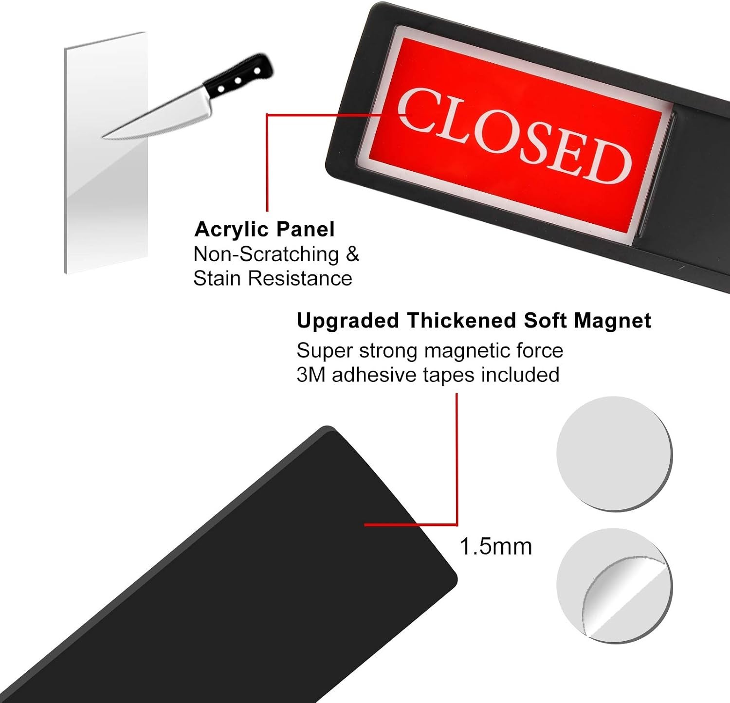 Open Sign For Business, Open Closed Slide Door Sign for Office Store Private …