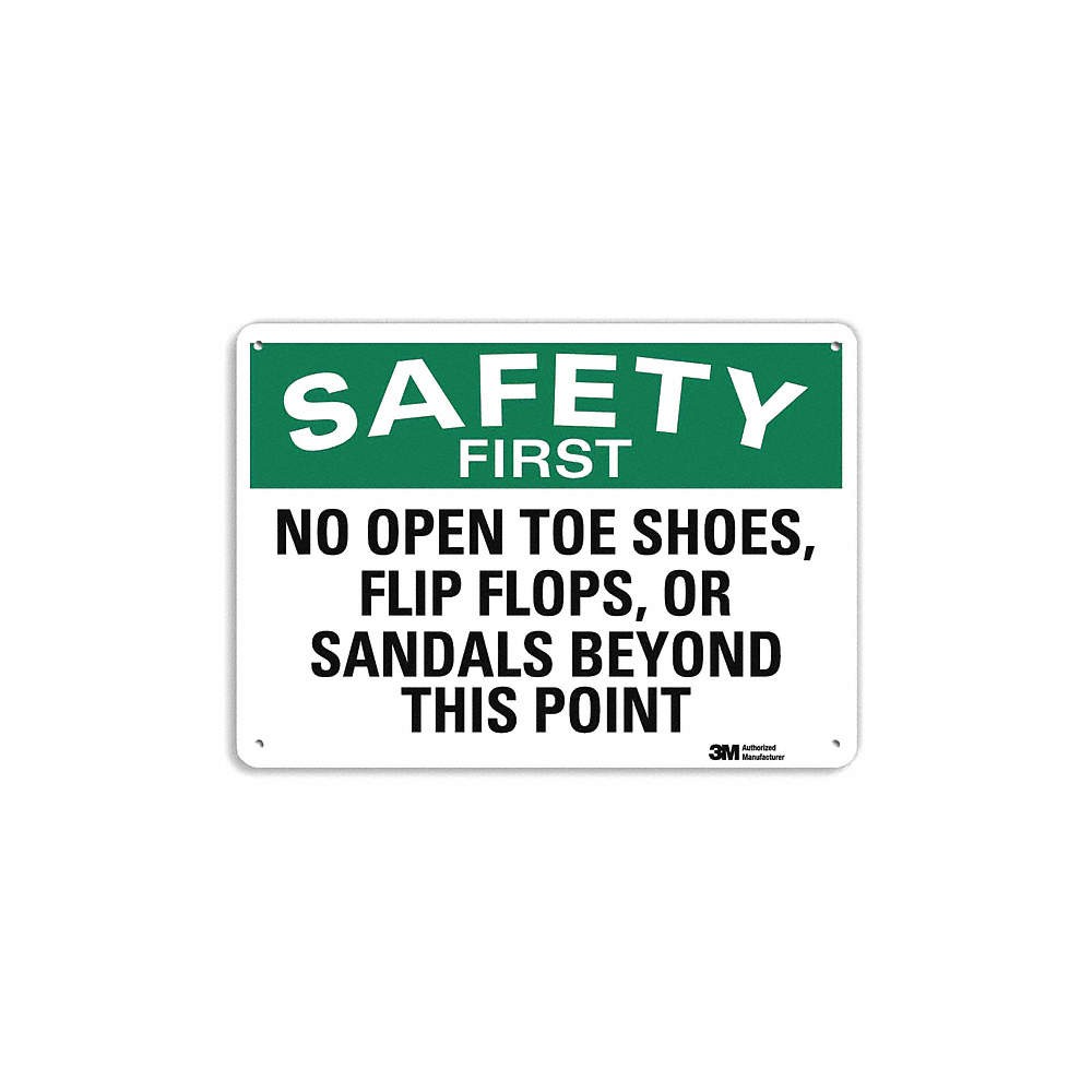 LYLE U7-1221-NP_14X10 Safety Sign,10 in x 14 in,Plastic 44VC43
