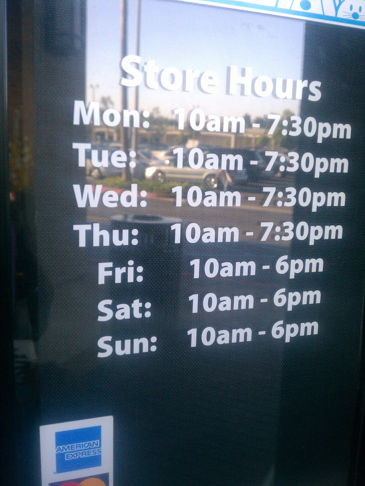 Business Custom Window Door Glass Store Hours Vinyl Decal Sign Sticker