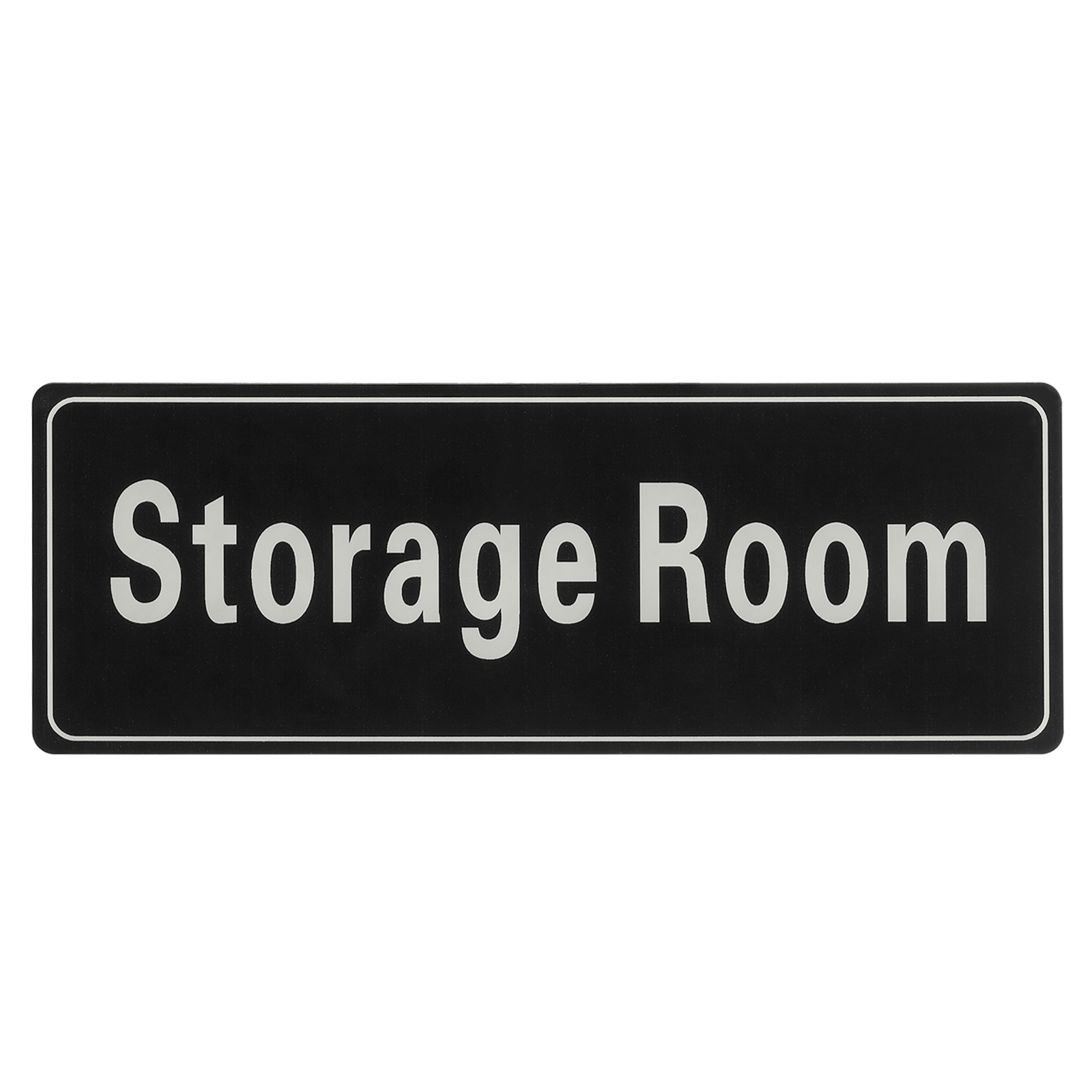 9″x3″ Storage Room, 1Pcs Room Door Sign Self-Adhesive, Black with White Text