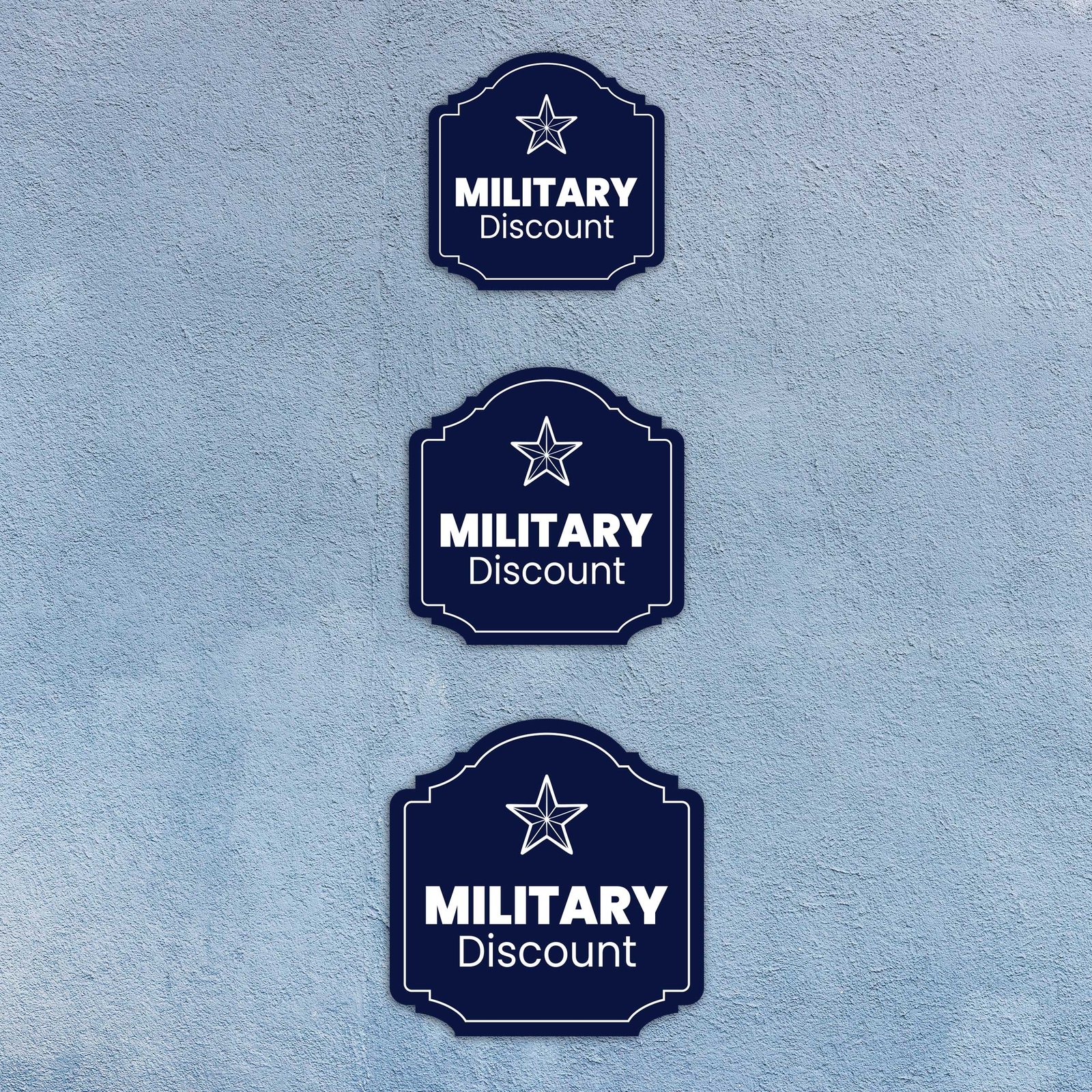 Heritage Plus Military Discount Wall or Door Sign | General Public Signage