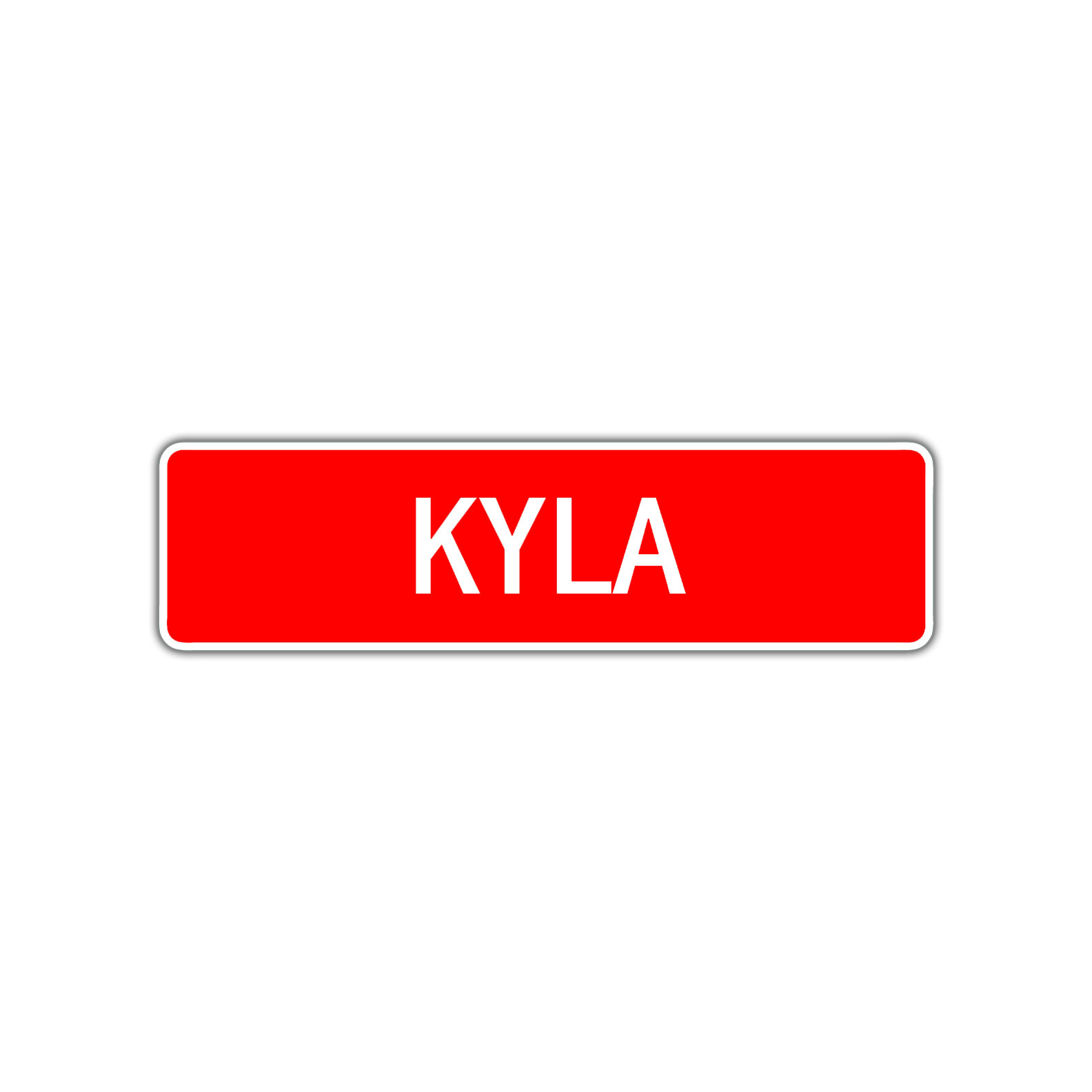 Kyla Girls Name Letter Printed Label Wall Art Decor Novelty Aluminum Metal Sign