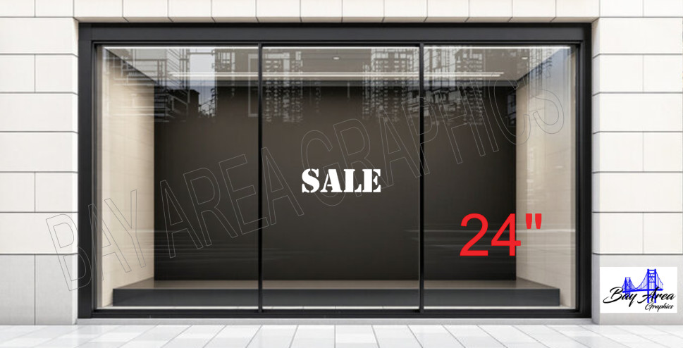 SALE Sign Window Vinyl Decal Storefront Sticker ORACAL 651 Exterior Use