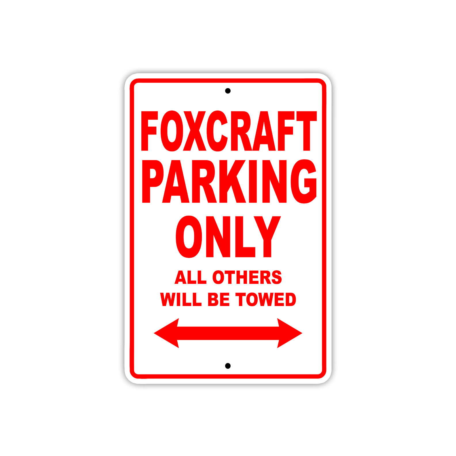 Foxcraft Parking Only Boat Ship Yacht Marina Lake Dock Aluminum Metal Tin Sign