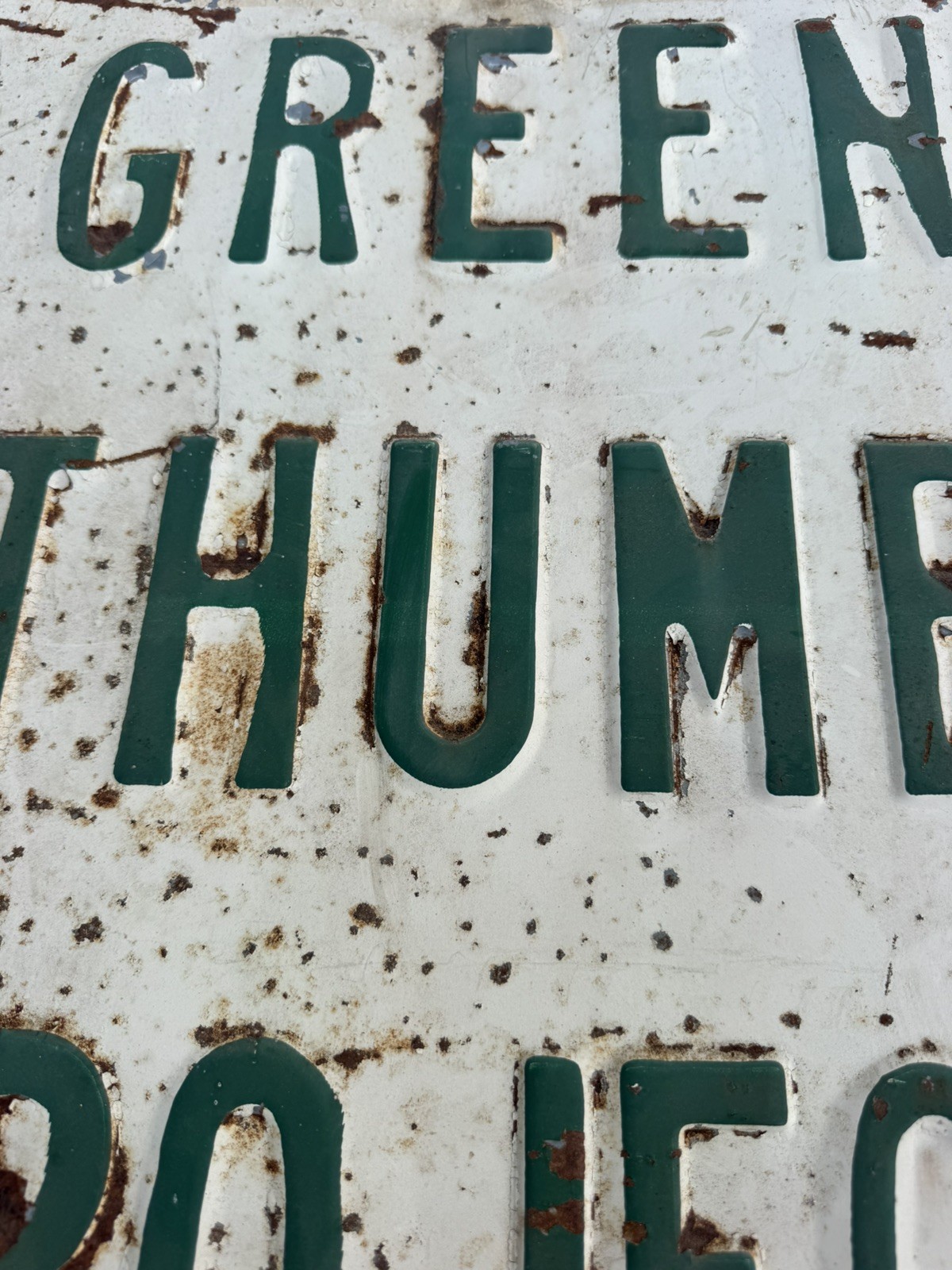 Green Thumb Project-Solid Steel Street Sign-1978-SUPER RARE- One of a kind