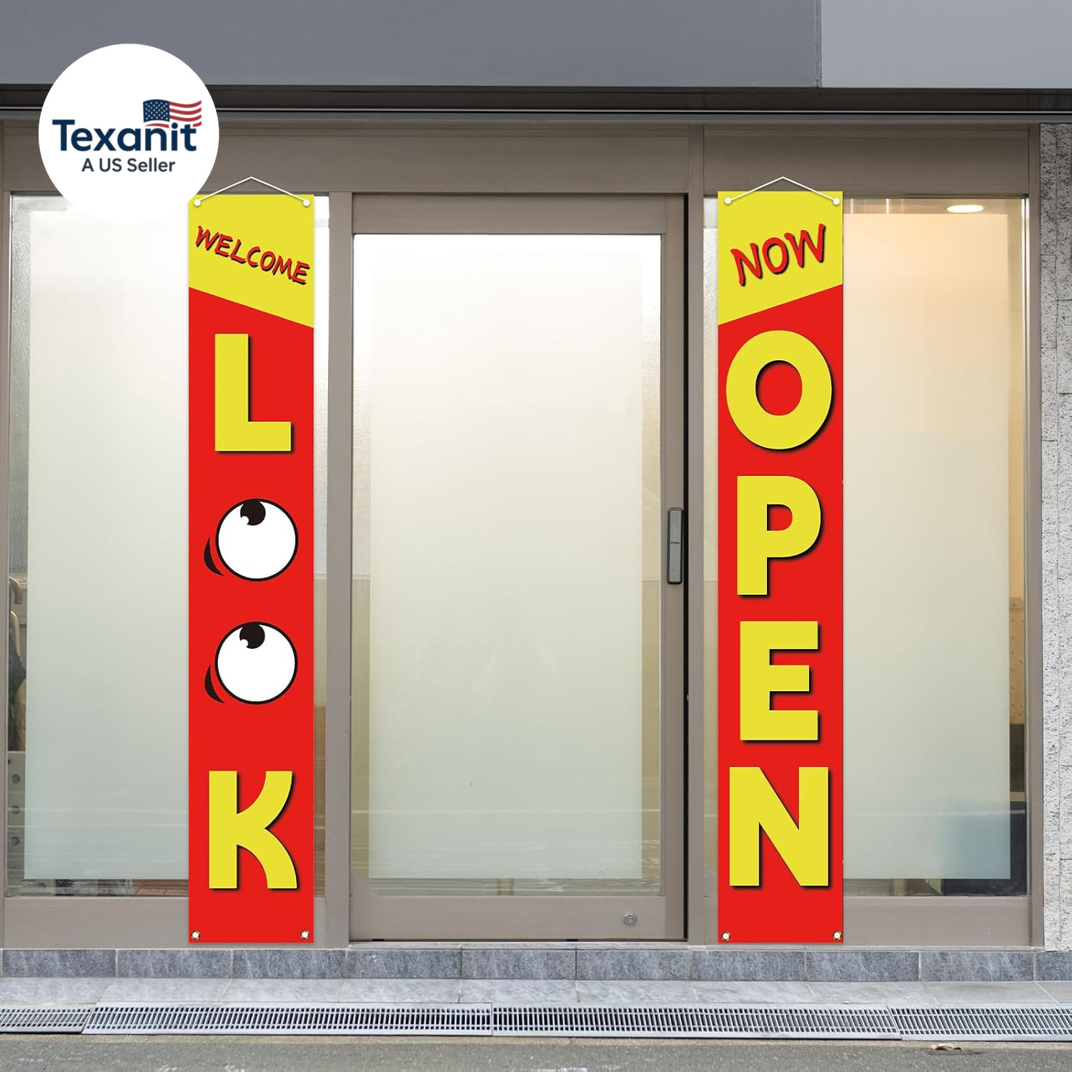 Red Now Open Decorations Outdoor Now Open Welcome Porch Sign Banner New Store Re