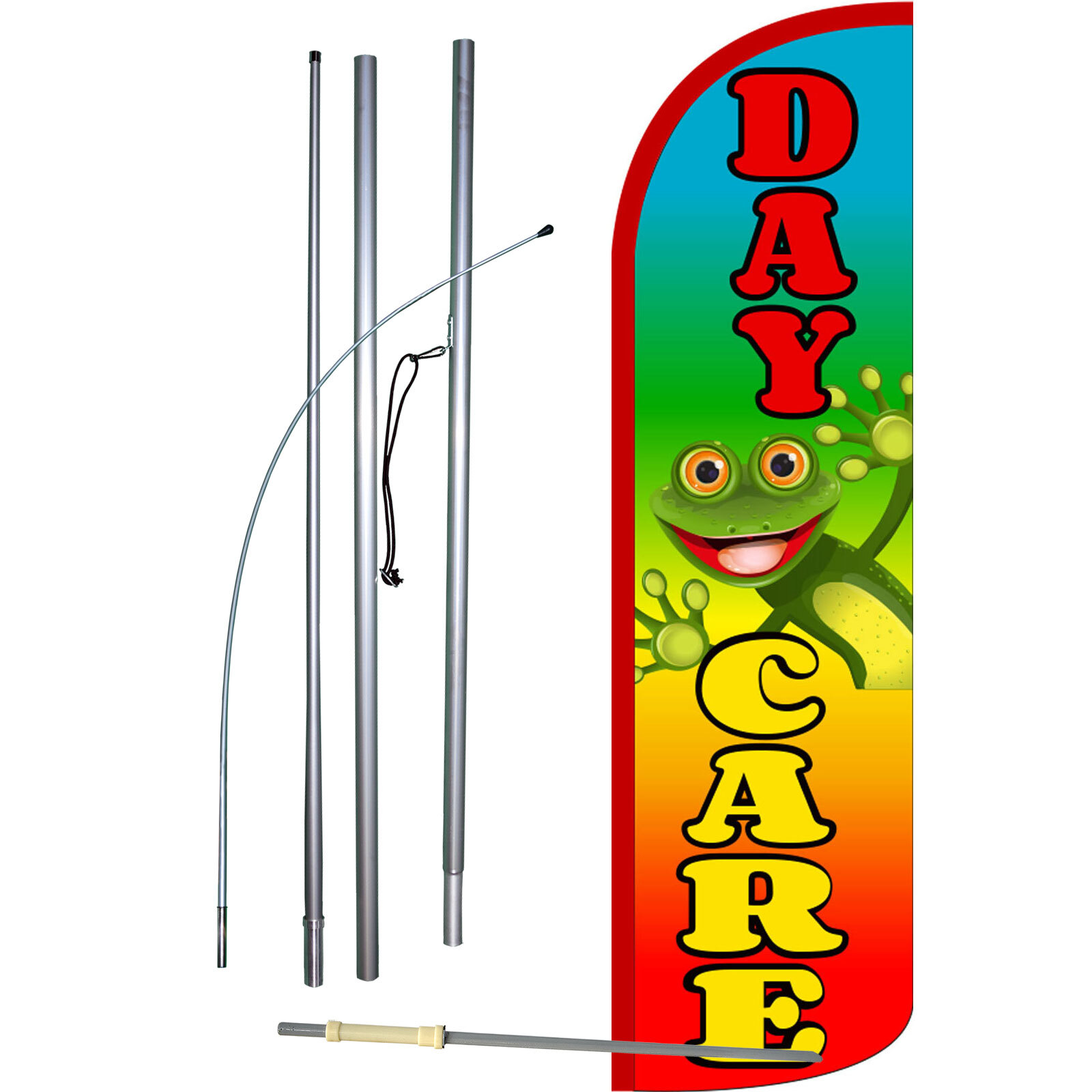 Daycare Flag with Flag Pole and Spike