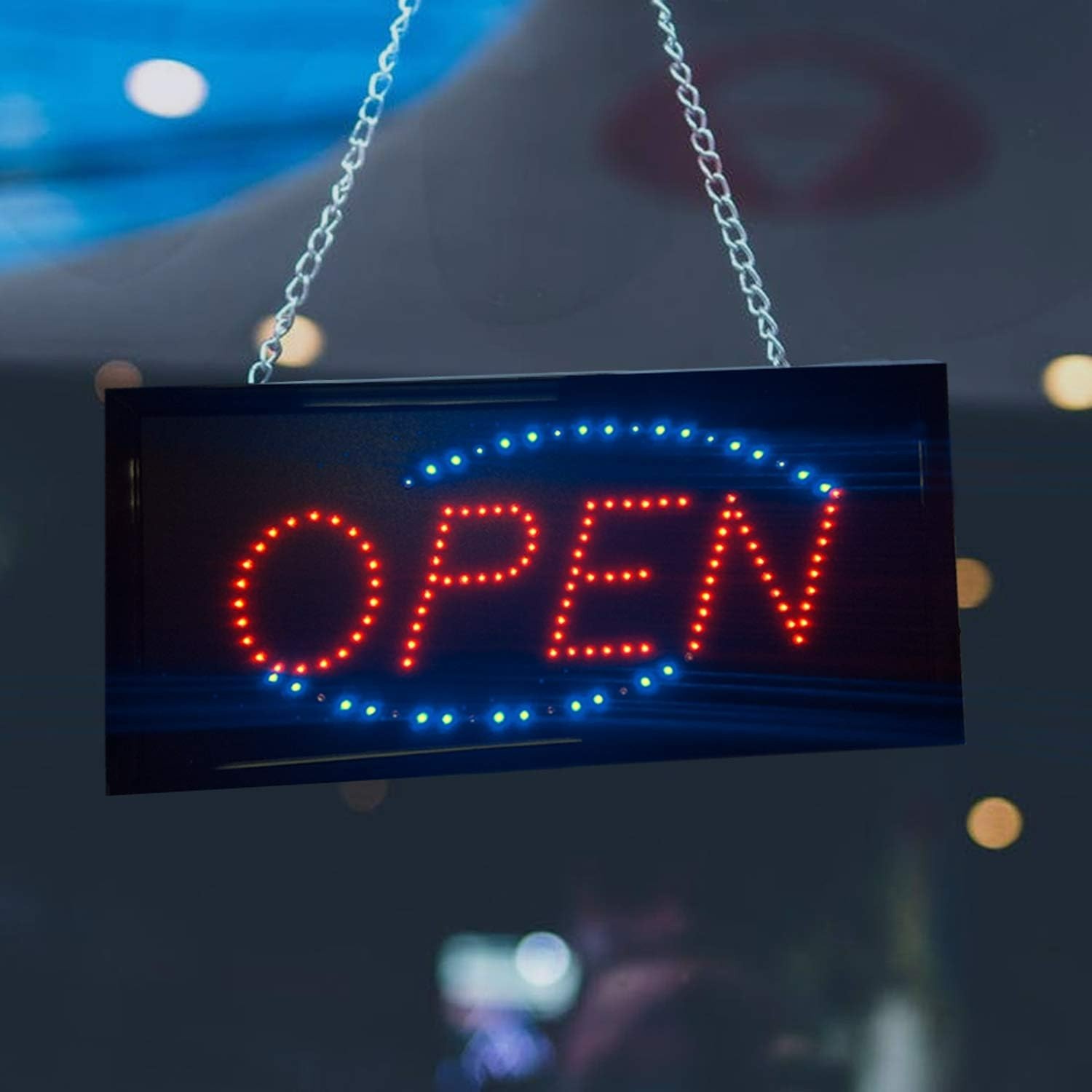 Handcrafted LED Neon Business Sign – Open Motion Light for 24/7 Visibility