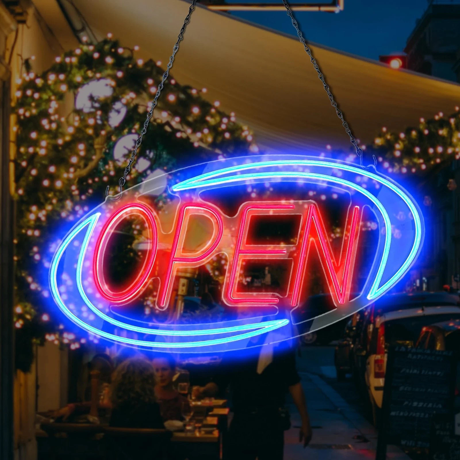 Large LED Neon Open Sign 32″ Bright for Restaurant Store Bar Market Shop Light