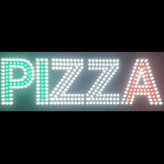 LED HOT WINGS SIGN (7″X32″ INCH) – WHITE / RED