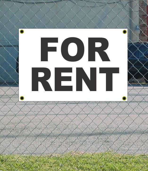 2×3 FOR RENT Black & White Banner Sign NEW Discount Size & Price FREE SHIP