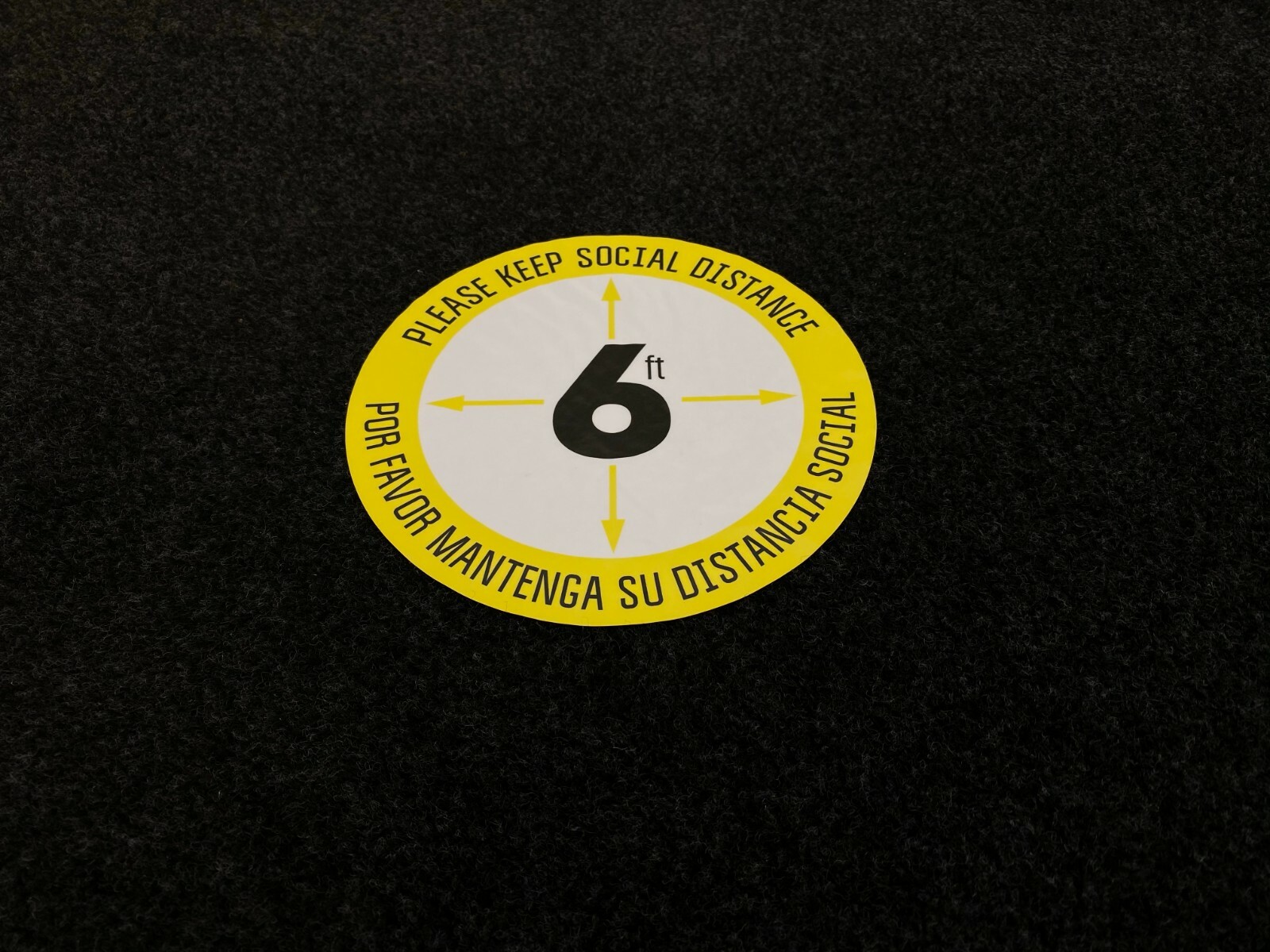 Social Distancing Floor Stickers Carpet 10 Pack Vinyl Queue Markers Anti Slip
