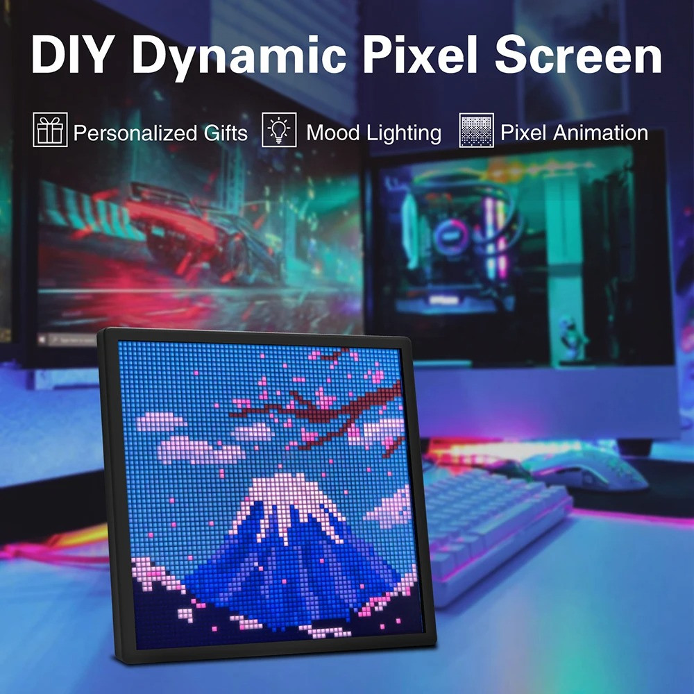 LED Pixel Matrix 64×64 RGB Smart Pixel Display – App Control DIY Gaming Light