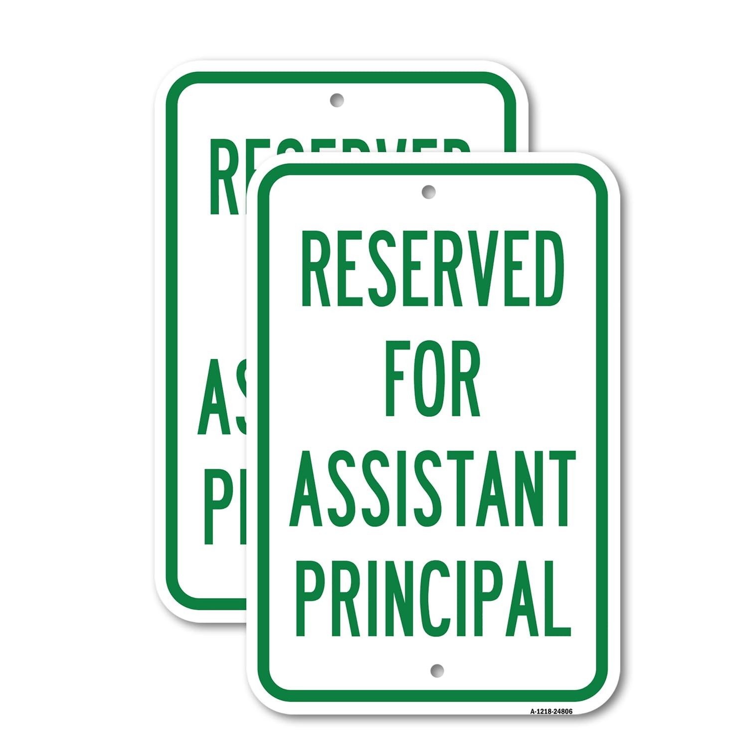 Signmission 2 Pack Reserved For Assistant X 24-Inch Aluminum Parking Gauge Rust