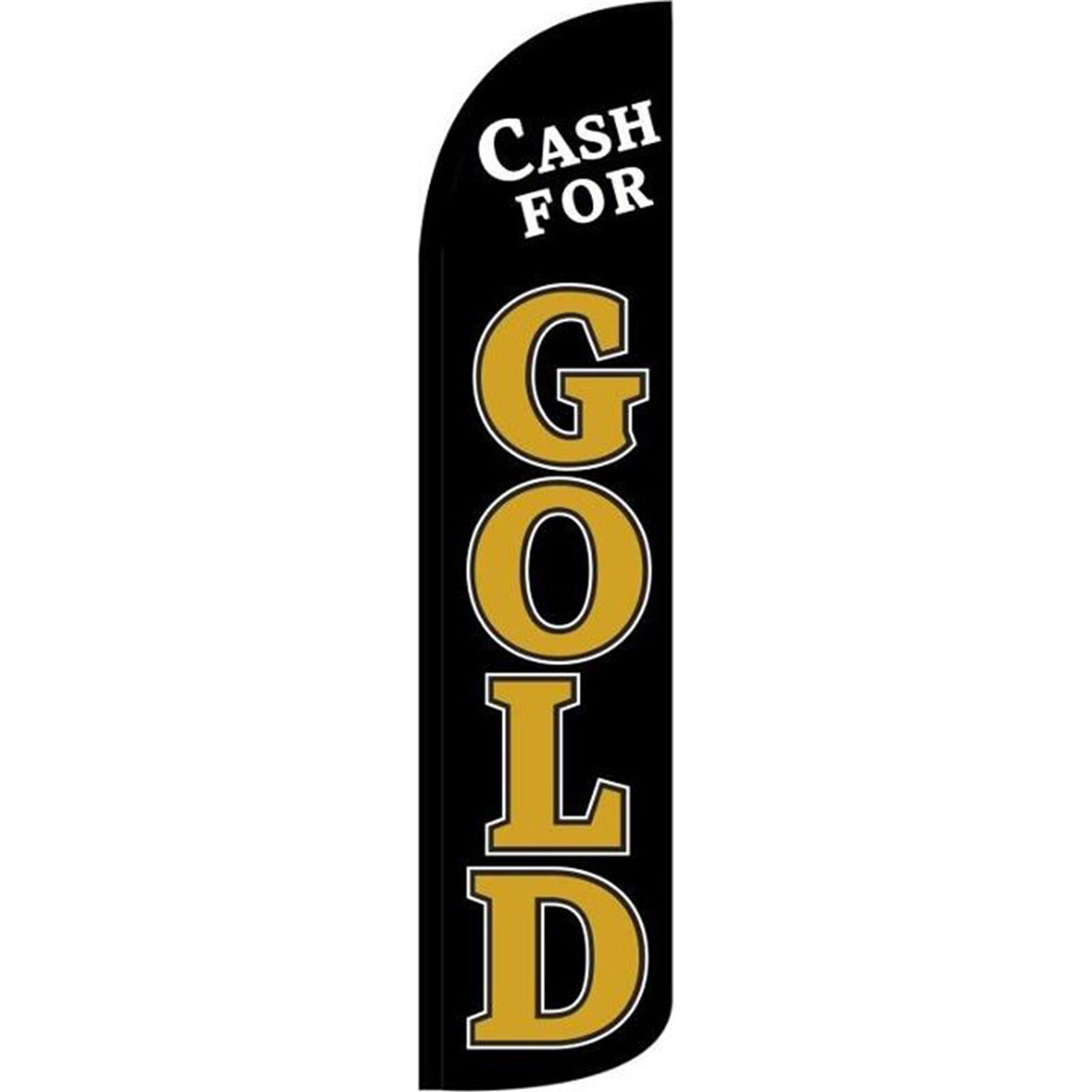 Cash For Gold 2 1/2 ft X 11 1/2 ft Windless Swooper Flag