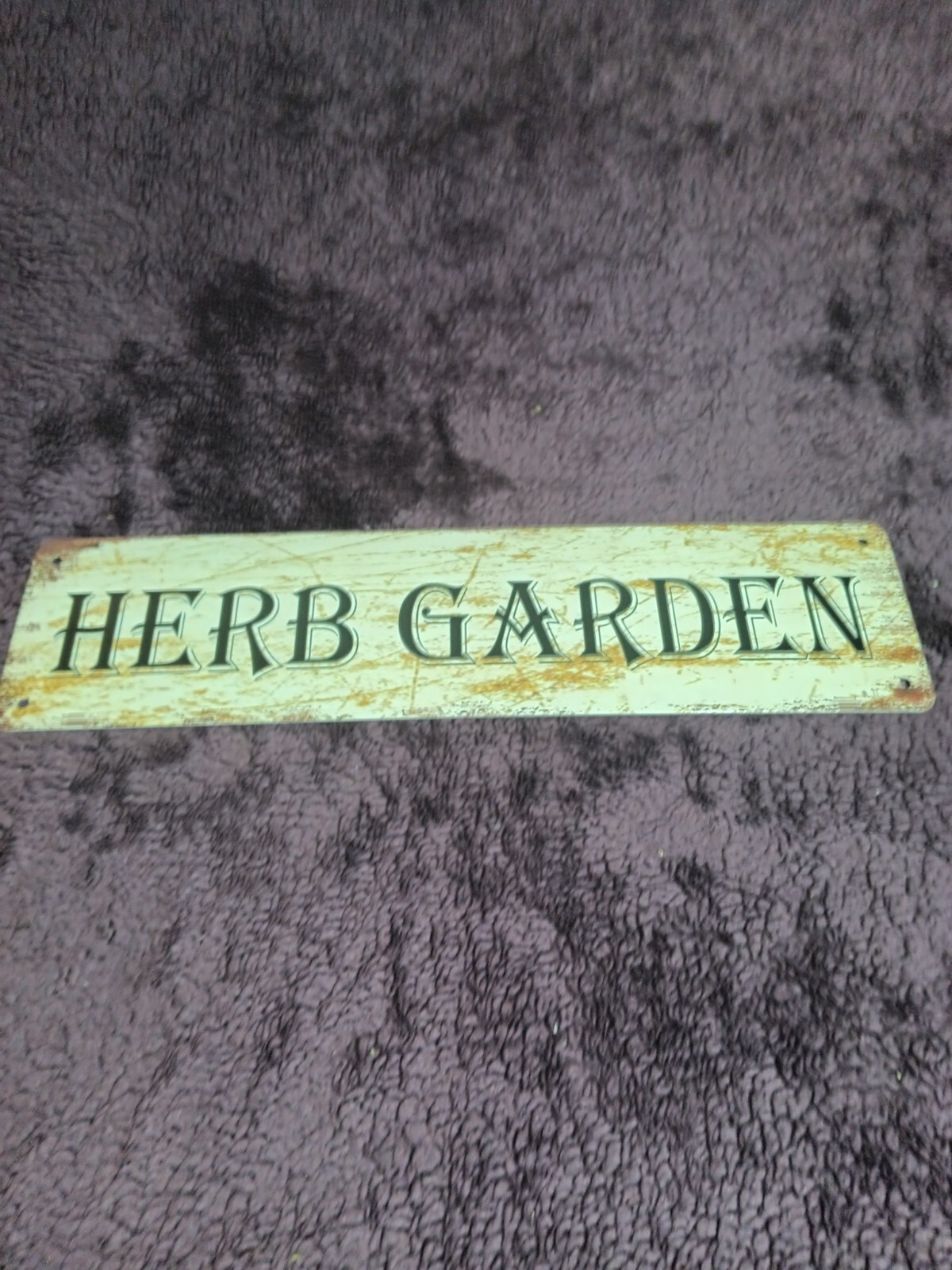 4″ X 15″ Aluminum Sign “Herb Garden” W/ 4 Mounting Holes