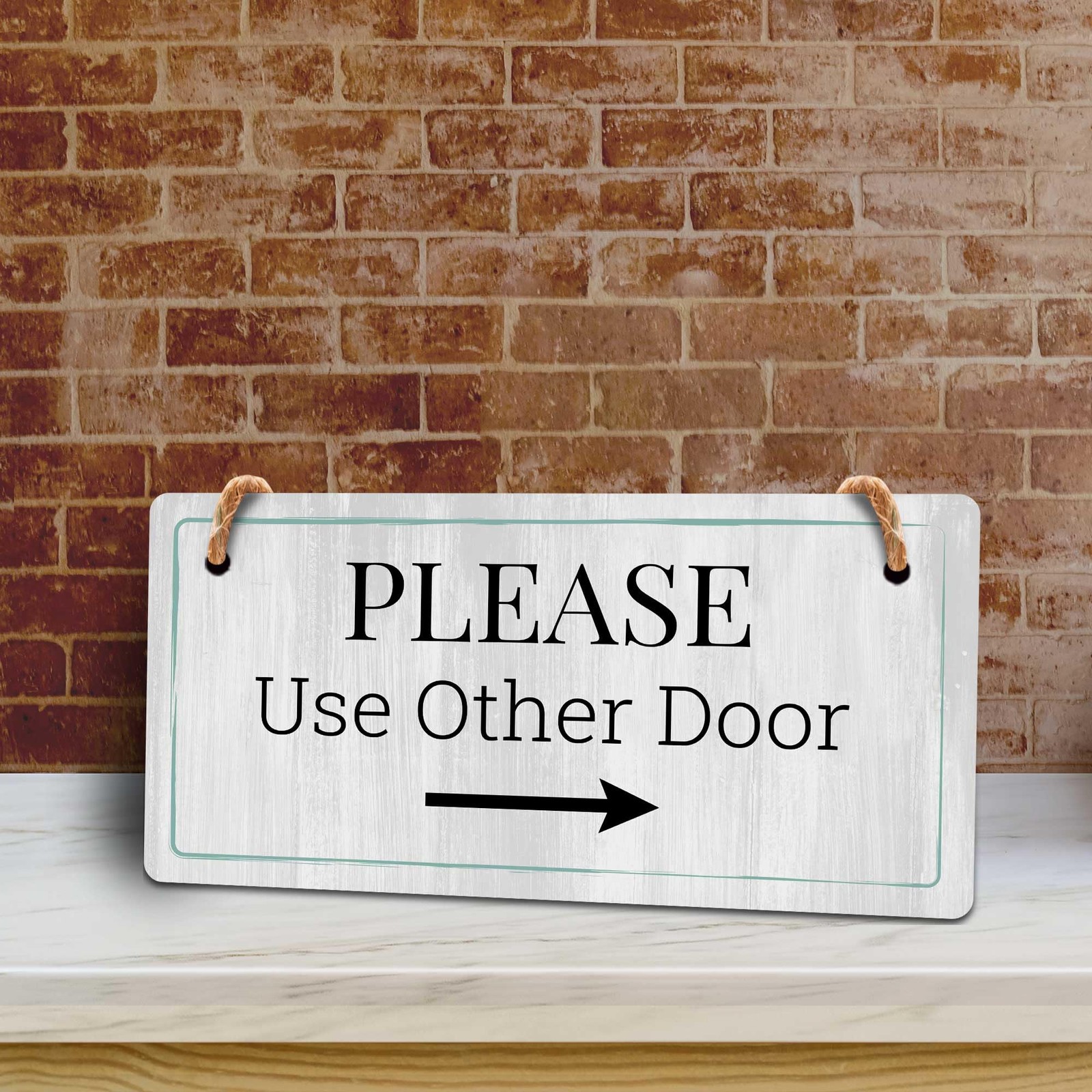 Instructions & Reminders | Rustic White Wood 5 x 10″ Hanging Signs
