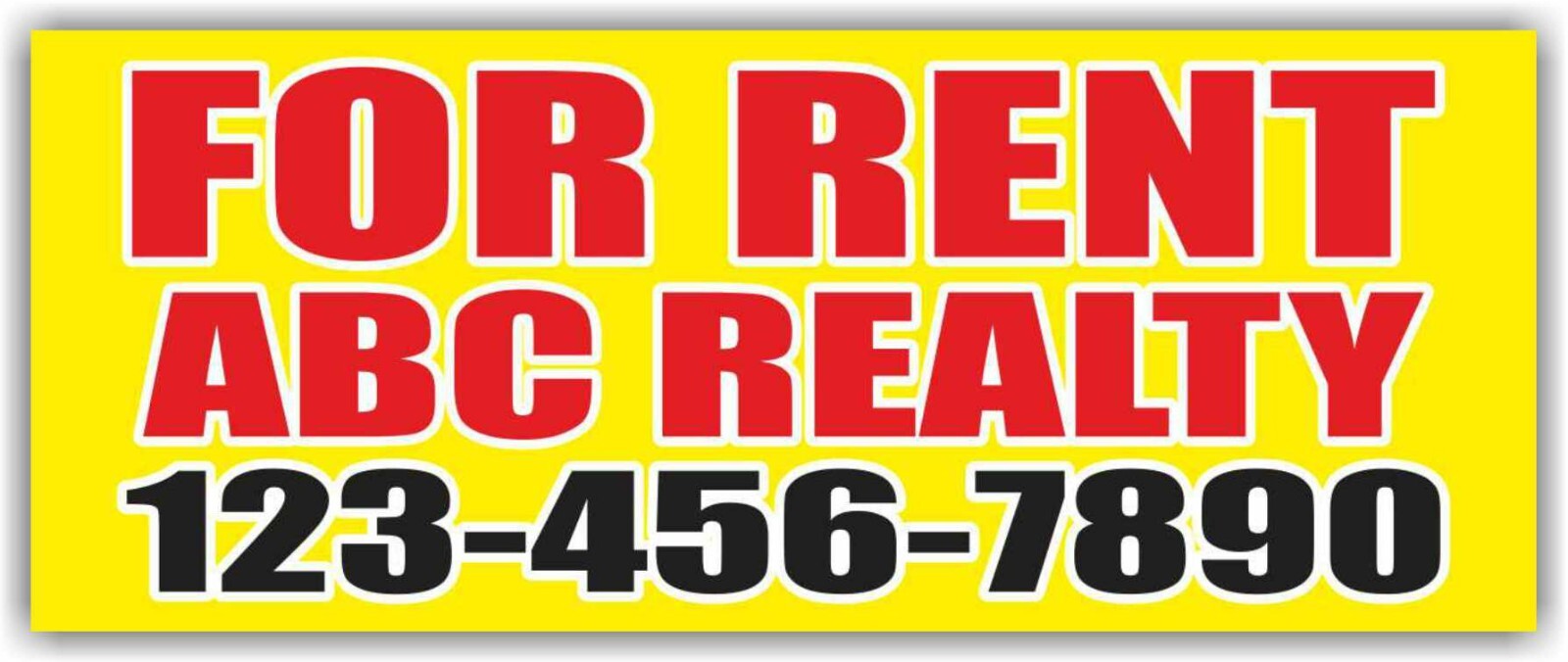 FOR RENT ABC REALTY Advertising Banner Vinyl Mesh Sign Rental Sale Lease Realtor