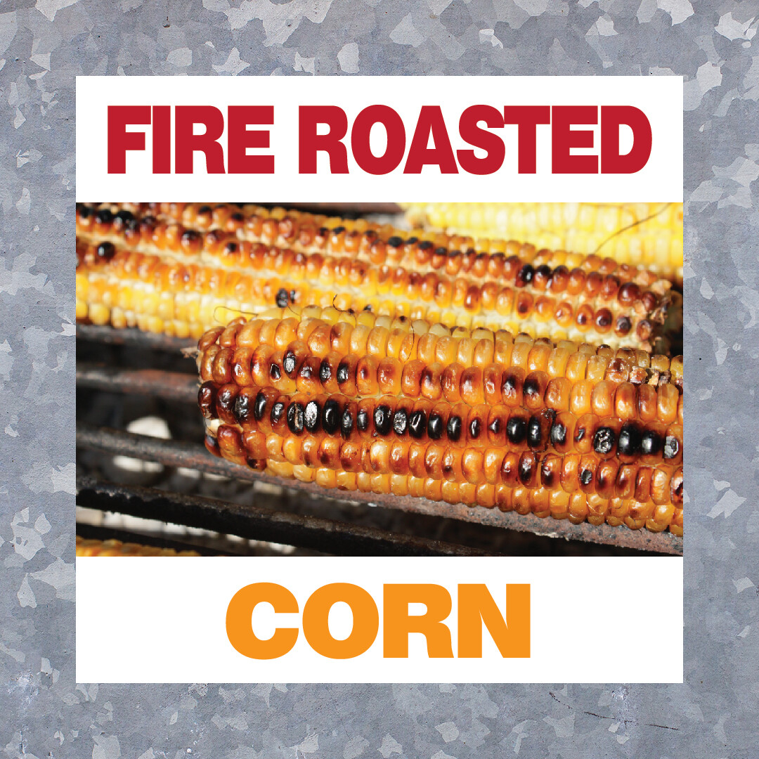 Fire Roasted Corn – Decal Concession Stand Food Truck Sticker