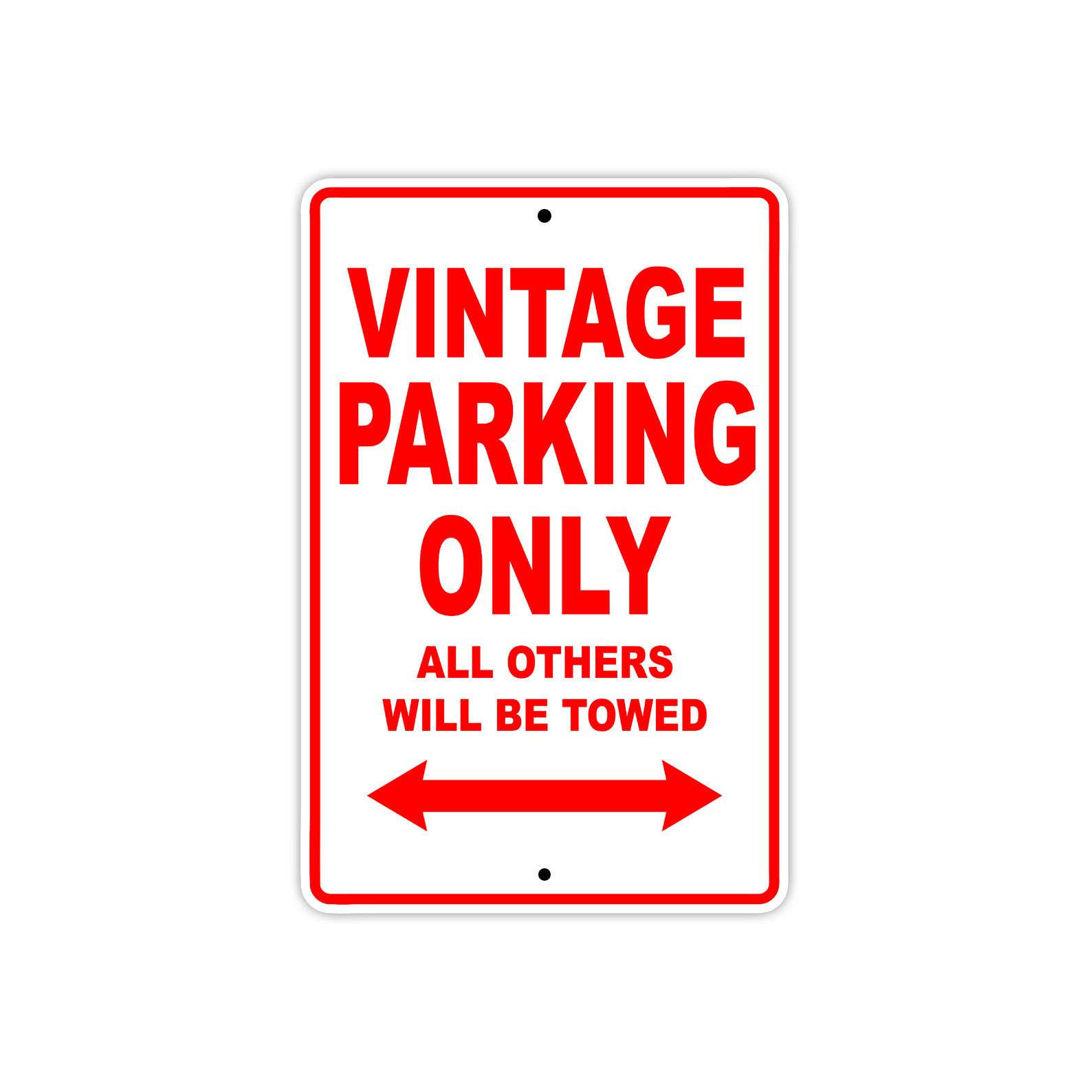 Vintage Parking Only Towed Bike Art Decor Novelty Notice Aluminum Metal Sign