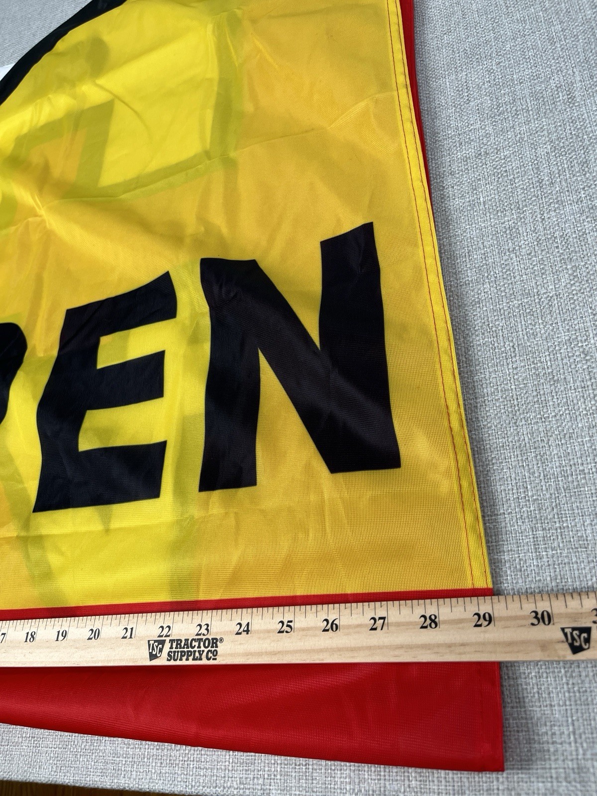 12ft Feather Flag Red Yellow Black Banner Open 24 Hours – Flag Only No Pole