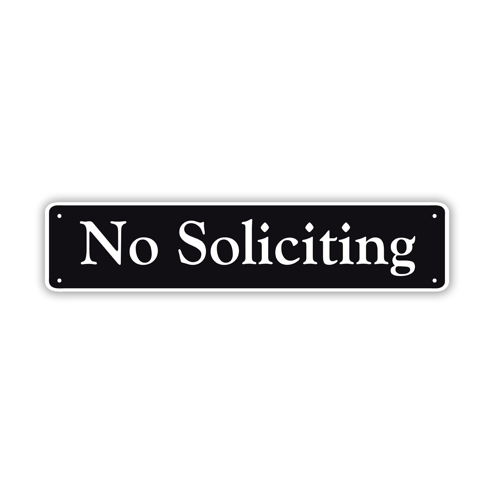No Soliciting Sign Residential Decorative For Home/Yard Novelty Aluminum Sign