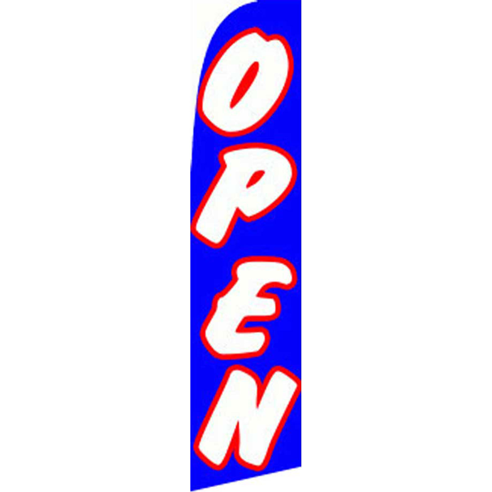 Open 3 ft X 11 1/2 ft Polyester Swooper Flag